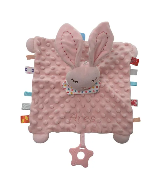 Doudou conejito rosa
