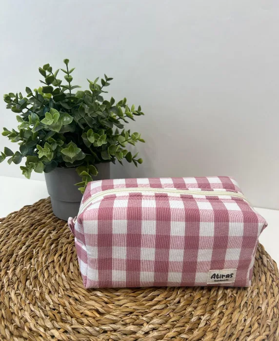 Neceser Box vichy frambuesa
